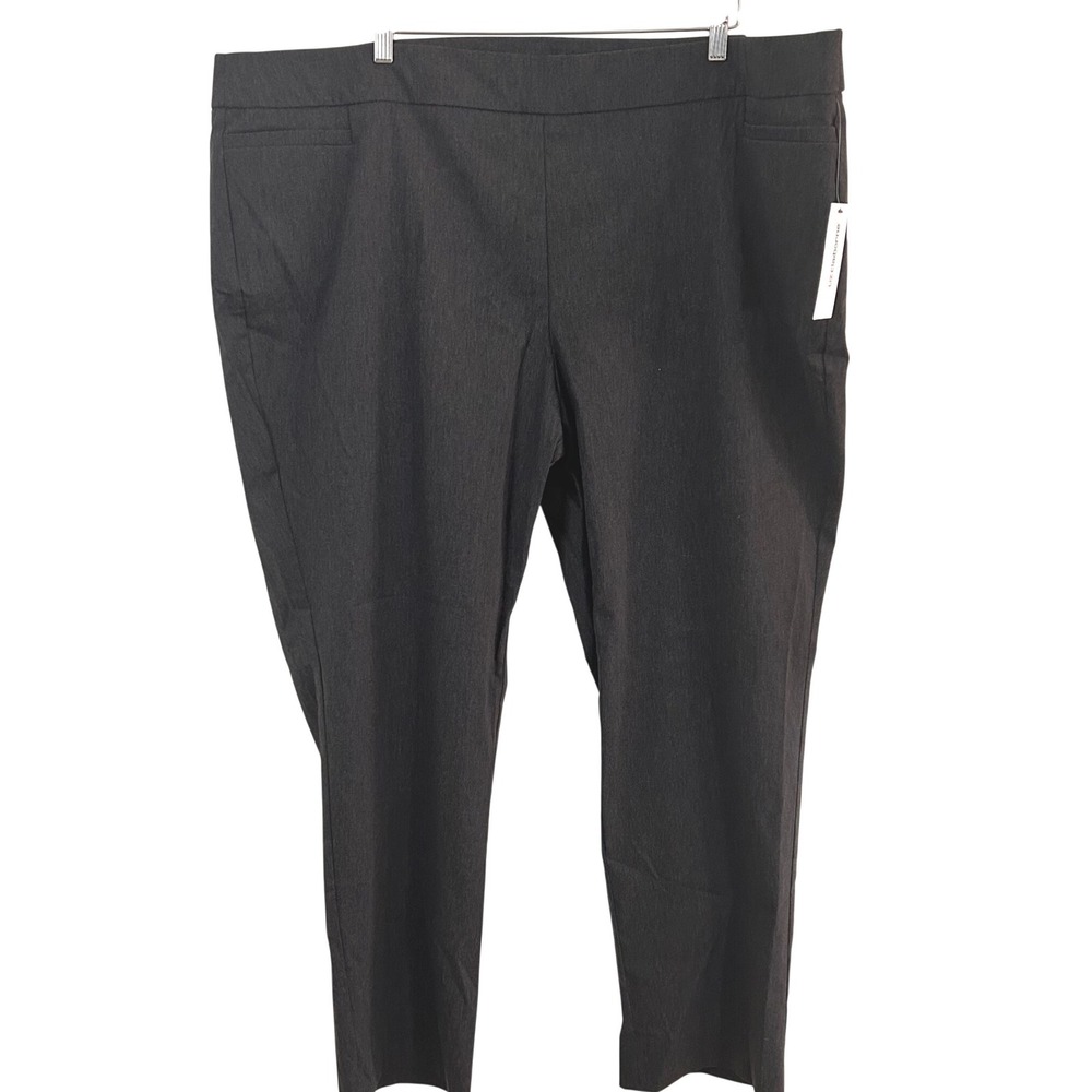 NWT Liz Claiborne Lisa Straight Leg Pants Womens‎ 24W Charcoal Gray Slimming